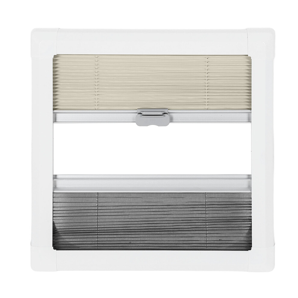 14.8"x14.8" RV Window with Support Rod, Double Layer Sunshade & Screen-image-OPC-PKDTJHK-NEW