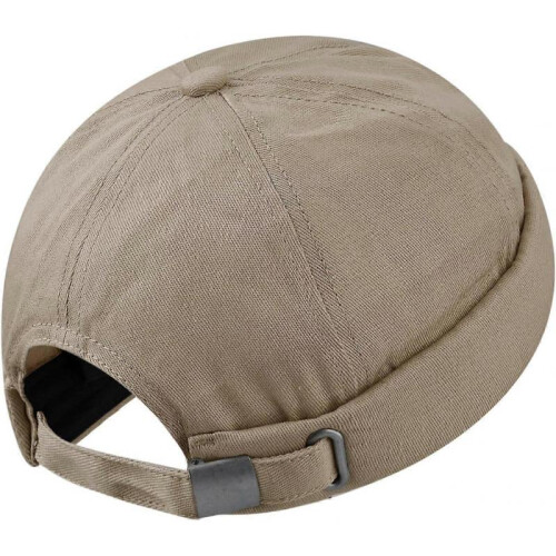 Adjustable Skullcap Beanie - Brimless Retro Fisherman Hat with Rolled Cuff 1