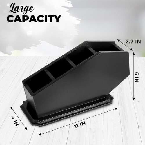 Gothic Coffin Brush Holder - Halloween Vanity Organizer 1