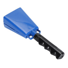 Loud Blue Cow Bell Noise Maker – 23cm Handheld Cheer Sound Effect