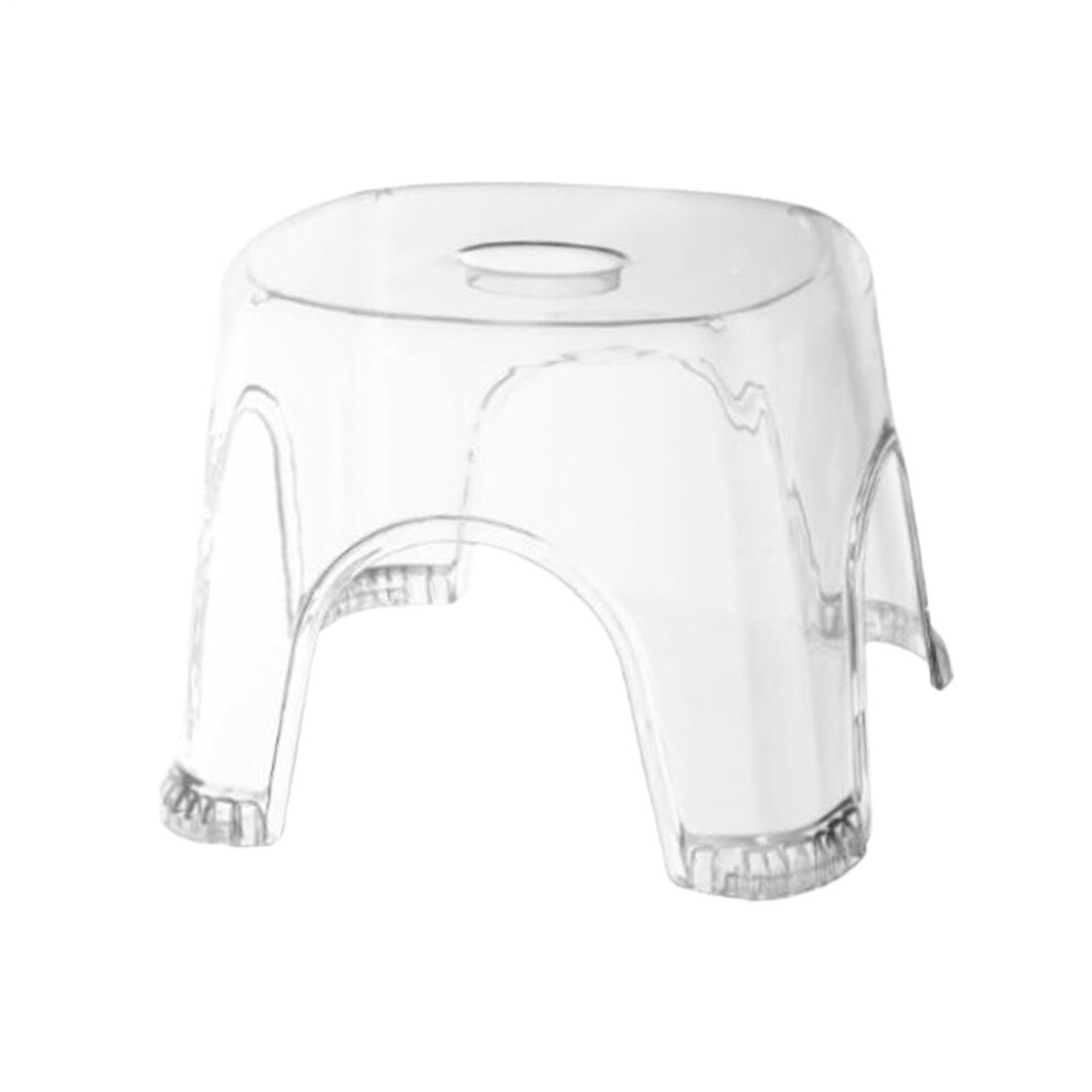 Clear Shower Bench with Waterproof Non-Slip Design | 22 Inch Crystal White Stool for Small Bathroom and Shower Spaces