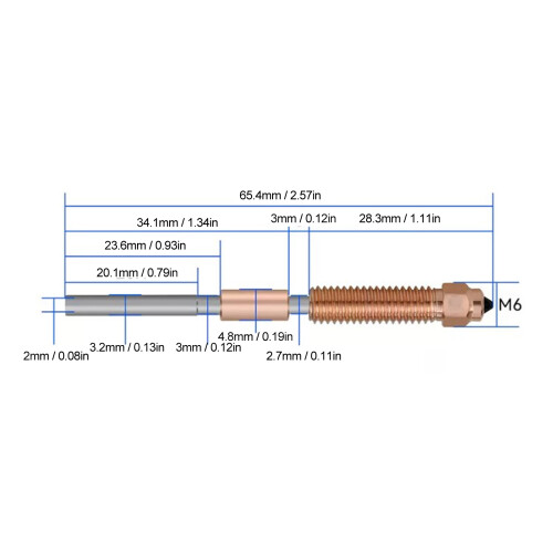 Quick Swap 0.8mm Titanium Alloy Hotend Nozzle for 3D Printers 1