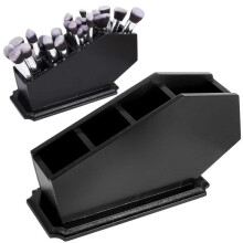 Gothic Coffin Brush Holder - Halloween Vanity Organizer