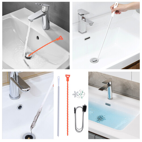 5Piece/set Kitchen Flexible Pipe Cleaners Drain Cleaning Kit for 1