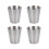 Set Of 4 Stackable Stainless Steel Drinking Cups 30ml Shot 1