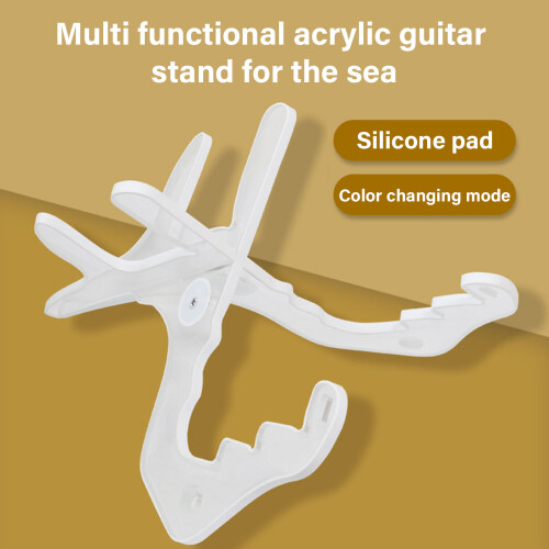 Acrylic Ukulele Stand with Light Portable Guitar Display Stand 1