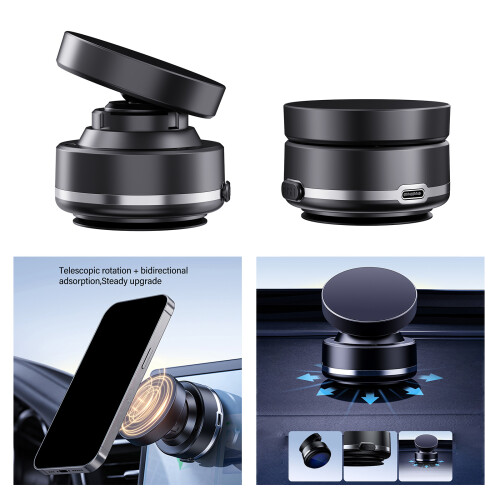 Stable Car Mount Bracket, 360 Degree Rotation, Nonslip Grip for 1