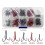 Fishing Hook Set High Carbon Steel Round Bend Hooks for Lures 7