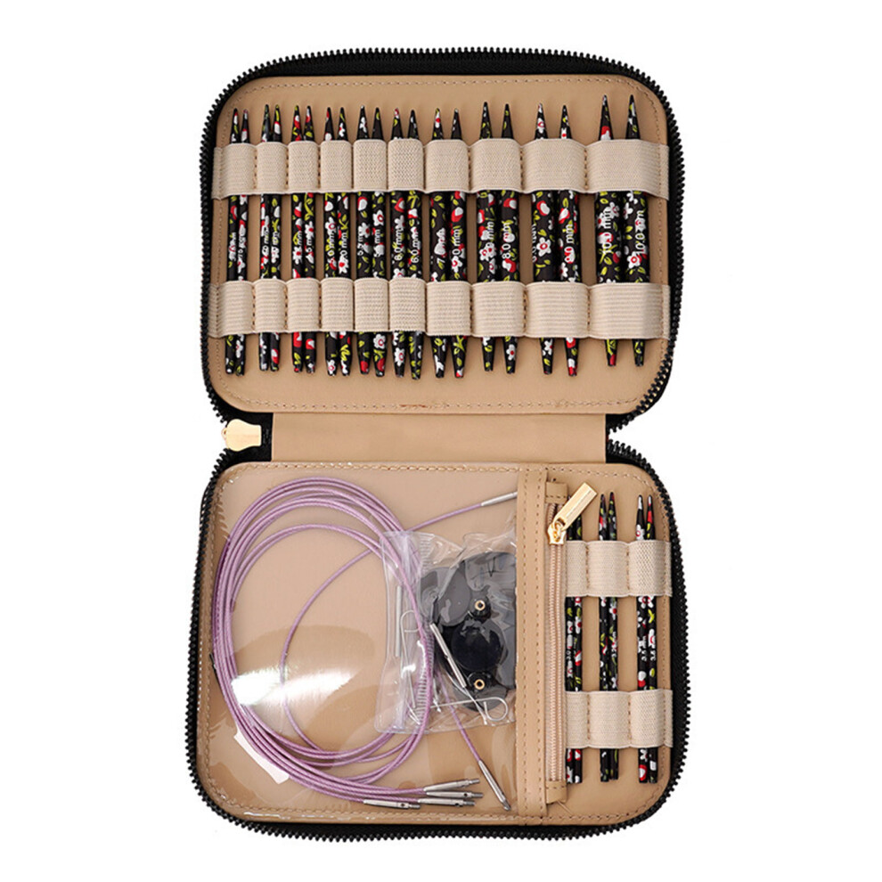 Interchangeable Circular Knitting Needle Set Size 3mm-10mm for