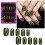 30Pcs Short Press On Nail Square Shape False Nail with Devil Eye 2