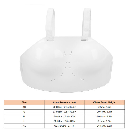 Protector de pecho para esgrima de PVC, correa ajustable, talla S 1