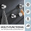Chrome SUS304 Wall-Mounted Coat Hook 4-Prong Design 8