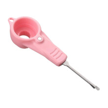 Jelly Tearing Artifact Anti-Slip Suction Tool for Easy Twist Cap Removal, Pink ABS Beverage Bottle Unscrewing Aid