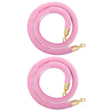 Rope Barriers 2 Pack Red Velvet Stanchion Rope 1.5m with Gold Clasps for Crowd Control Event Queue Line Barrier