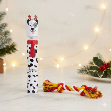 Pet Dog Christmas Cracker Hat Motto Mini Rope Toy No Snap 36cm