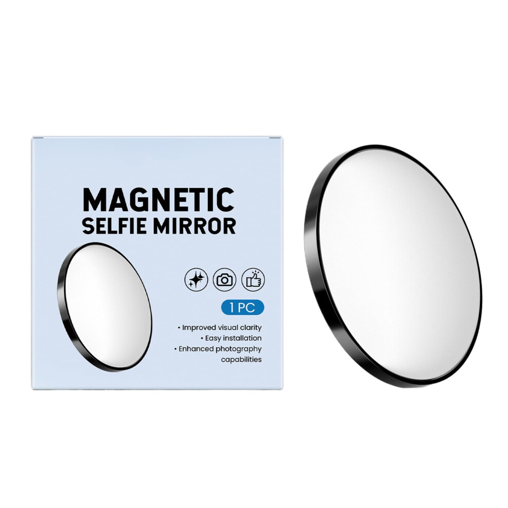 Magnetic Selfie Mirror For Video Recording, Wide Angle Convex Mirror, Vlog Accessories, Color For Creative Moments Black 6447073570780