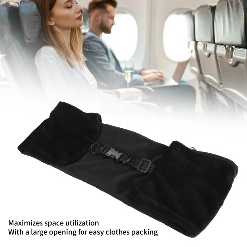 Set da 2 cuscini da viaggio in velluto riempibili con cinghie 2