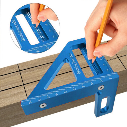 3D Multi-Winkel-Aluminiumholzarbeitsmaß 45/90 Blau