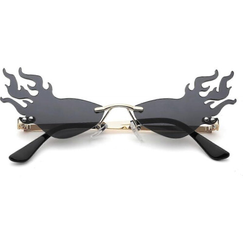 Frameless Flame-Shaped Sunglasses for Costume Events 1