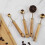Gold Measuring Set 4-Piece - Wood Handle Cups & Spoons 9