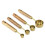 Gold Measuring Set 4-Piece - Wood Handle Cups & Spoons 1