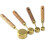 Gold Measuring Set 4-Piece - Wood Handle Cups & Spoons 6