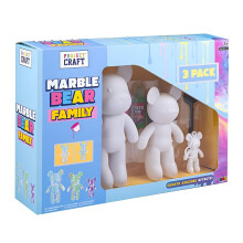 Marble Bear Family DIY Pouring Kit Paint Your Own Craft Set