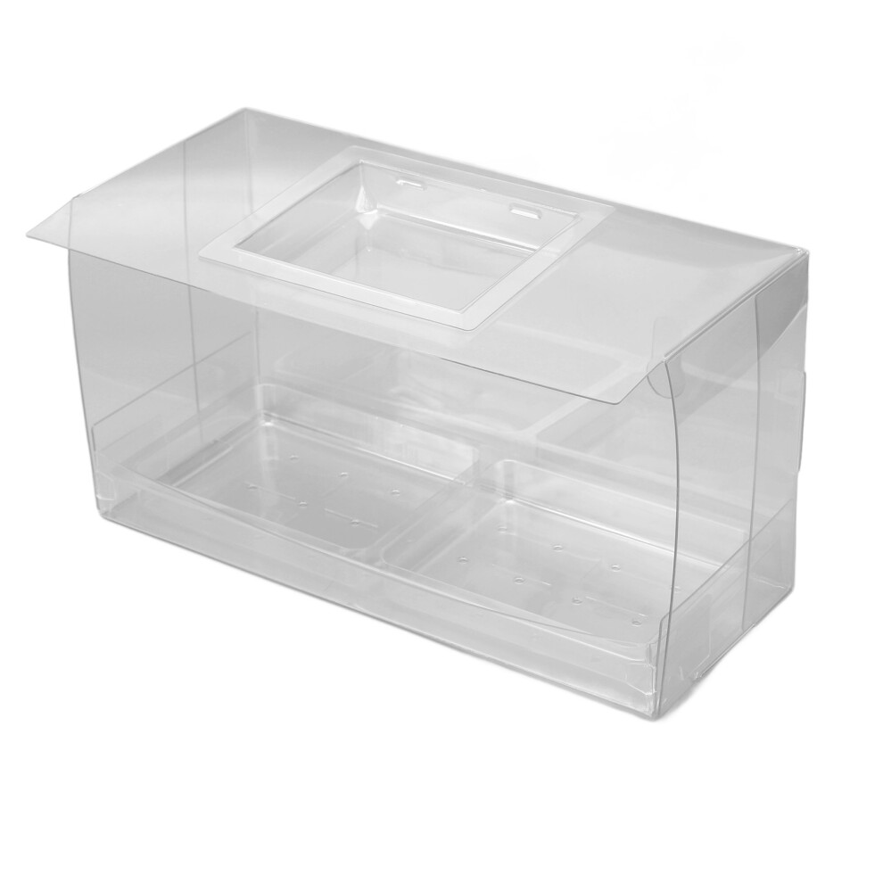Transparent Acrylic Window Bird Feeder with 2 Suction Cups, 25.5x14cm