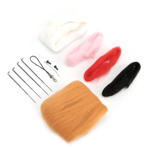 Needle Felting Starter Kit Animal Doll Shape Craft 1