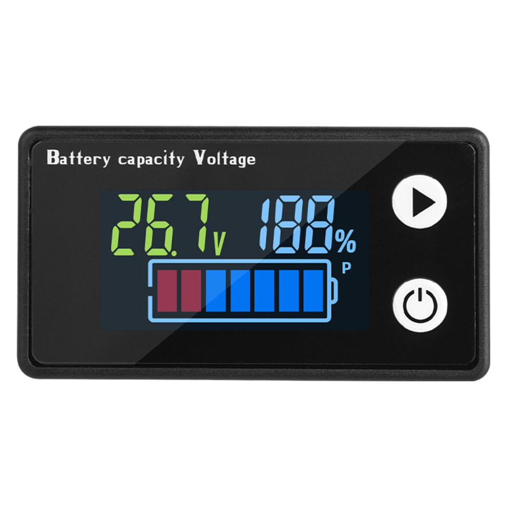 Battery Monitor Meter For Golf Cart, Motorcycle, Marine Boat, Rv - Compact Digital Voltage Capacity Tester With Led Screen 9016109756084