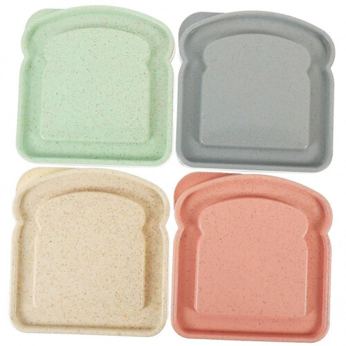 4-Piece Sandwich Storage Containers - Camping and Picnic Food Boxes (Multi-Pack)