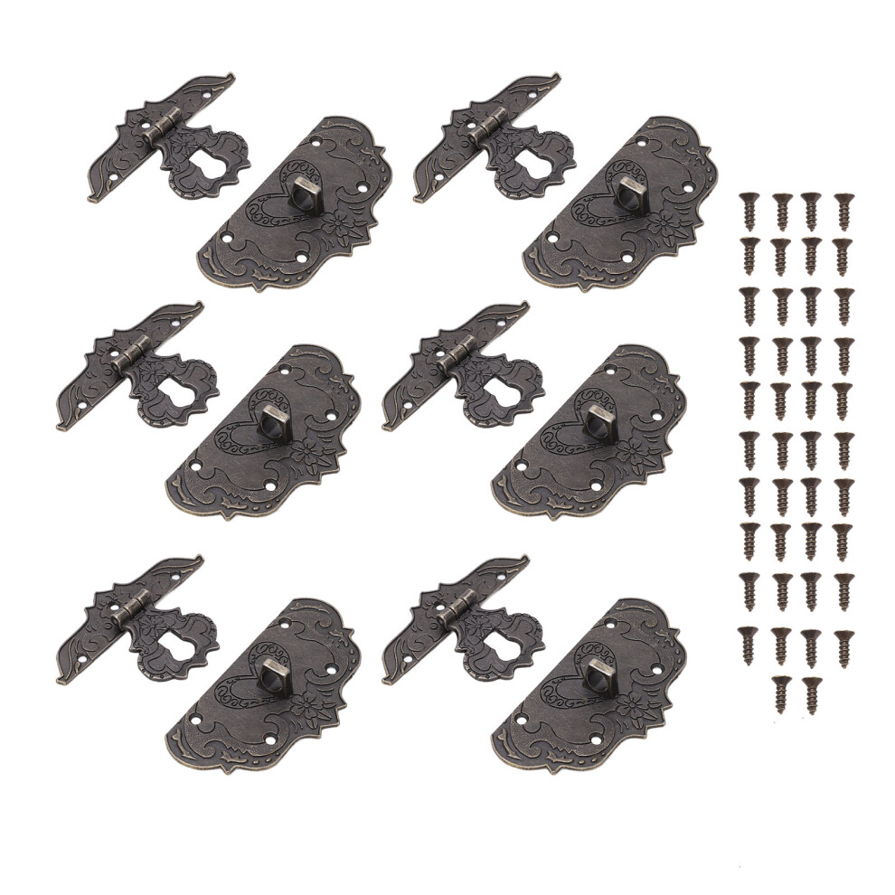 6Pcs Box Lock Buckle Vintage Style Durable Sturdy 8320539043296