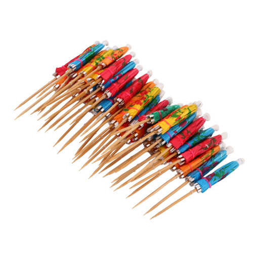 200Pcs Cocktail Umbrellas Multi Color Exquisite 2