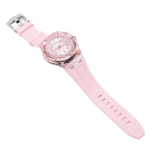 Rosa Kinderuhr: 52,7 mm Zifferblatt, 24,5 mm Armband, Quarz