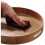 Bamboo Serving Tray 13.7-Inch - Cutout Handle Snack Carrier 17