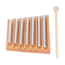 7 Tones Hand Chime with Mallet – Wooden Metal Percussion Instrument for Meditation & Mindfulness