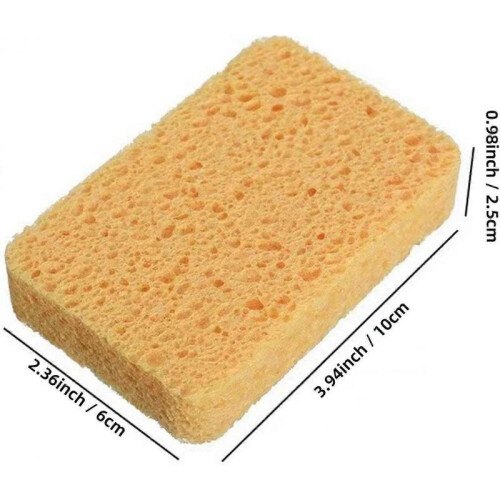 Natural Scrub Sponges 12-Pack - Compressed Cellulose Cleaning 2
