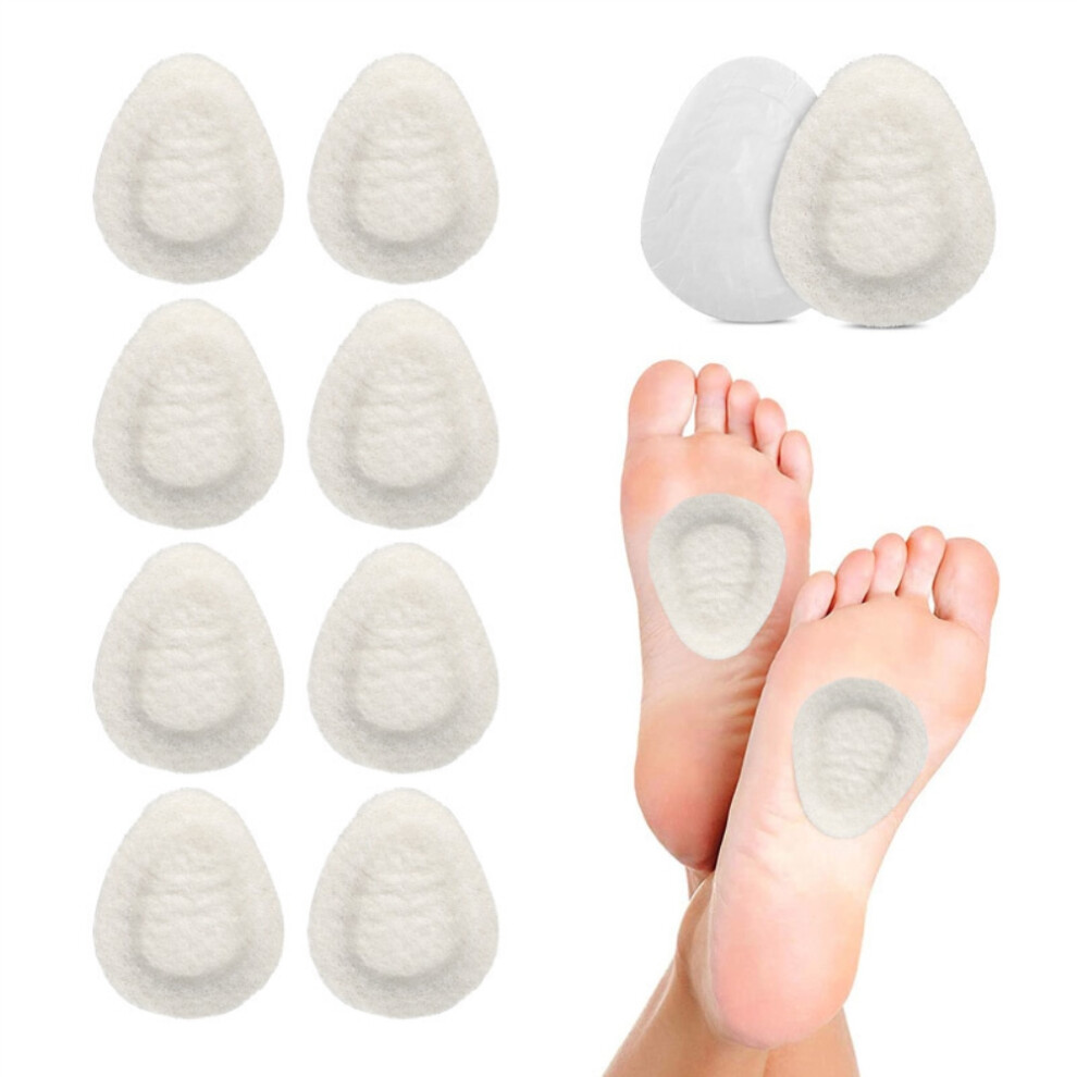 White 5 Pairs Metatarsal Felt Pads Breathable Forefoot