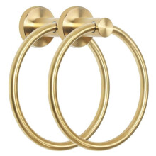 Stainless Steel Towel Rings 2-Pack - Modern Bathroom Mount