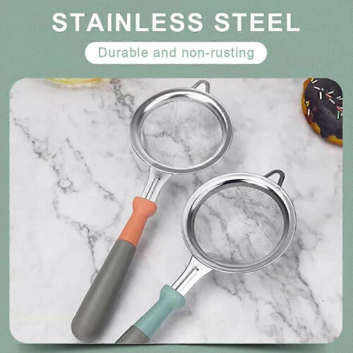 Dual Mesh Strainer Set with Ergonomic Handle 2