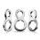 Fishing Swivels 3# Solid Stainless Steel Double Hole Design for Easy Connection and Improved Tackle Performance 1