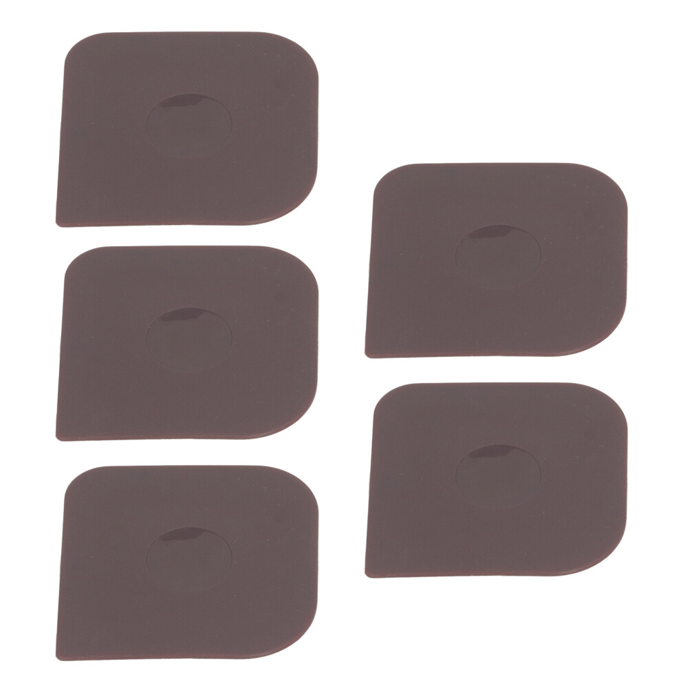 5 Pack ABS Pan Scrapers for Cast Iron, Non-Scratch, Grease Cleaning