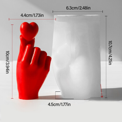 High Quality Silicone Mold for Valentines Day Heart Finger 2