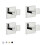 Stainless Steel Hooks 4-Pack - Polished Chrome Bathroom Mount 1