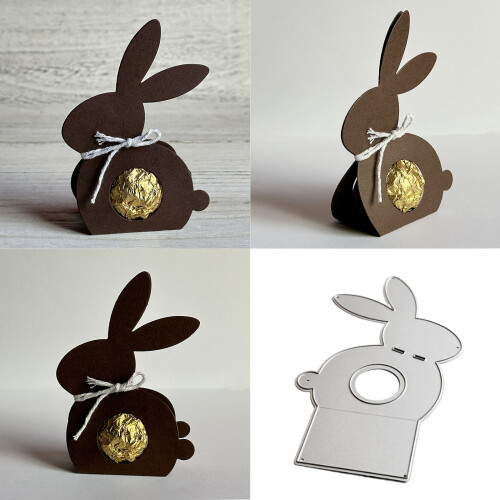 Easters Rabbits Die Cuts Metal Cutting Dies for Card Making 1