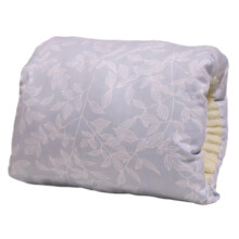 Arm Pillow for Nursing Soft Cotton Baby Feeding Pillow Head Support with Grey Leaves and White Stars Design