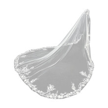 Cathedral Length Lace Veil Wedding Ceremony Veil Photography