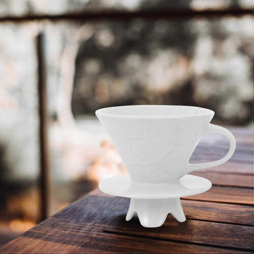 Ceramic Manual Coffee Dripper with Thickened Filter Design 1