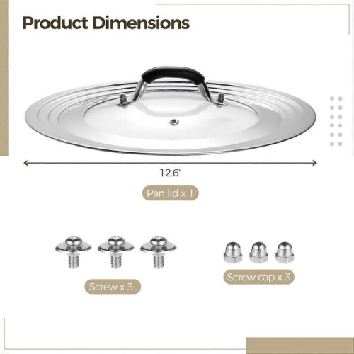 Universal Stainless Steel Pan Lid with Clear Window 2