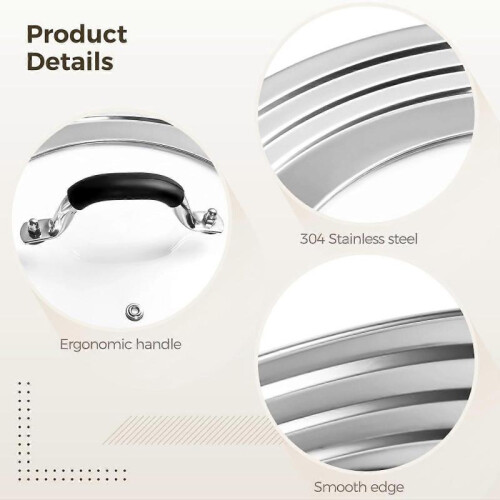 Universal Stainless Steel Pan Lid with Clear Window 1